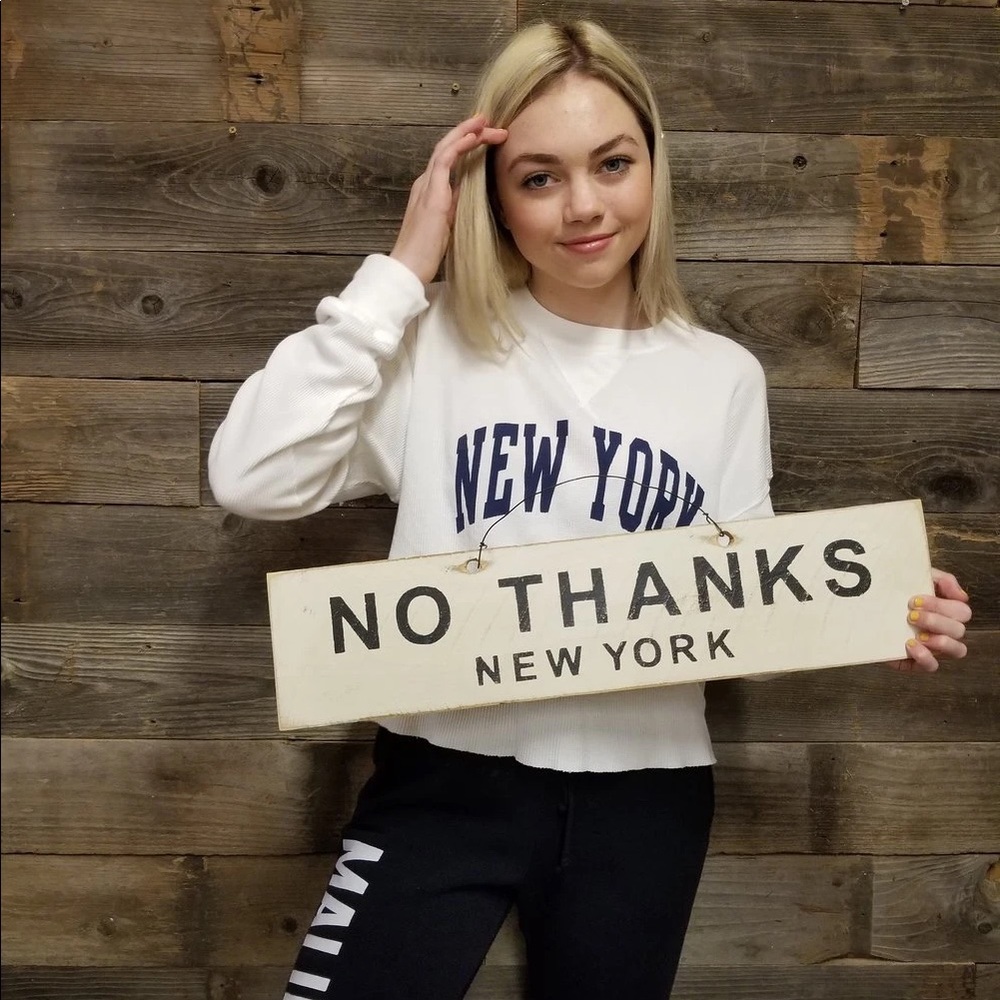 Brandy Melville Weathered New York Sign